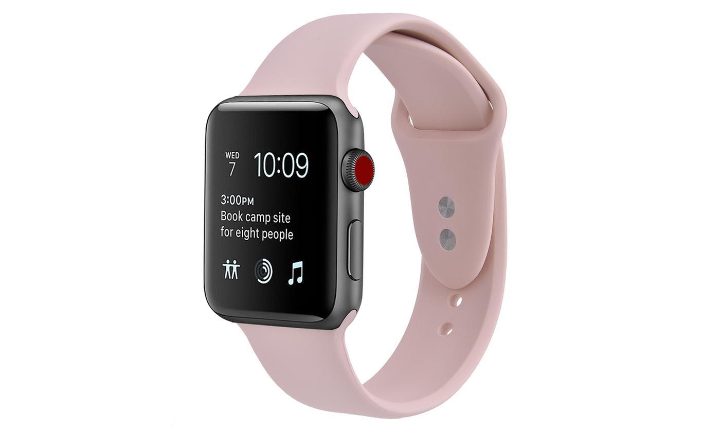 Silicone Sport Replacement Band for Apple Watch Series 1, 2, 3, & 4