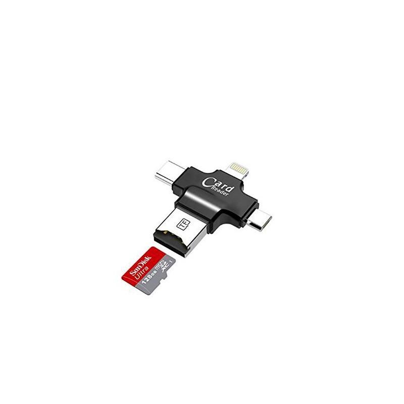 Card Reader 4 in One with USB 3.0 Stick