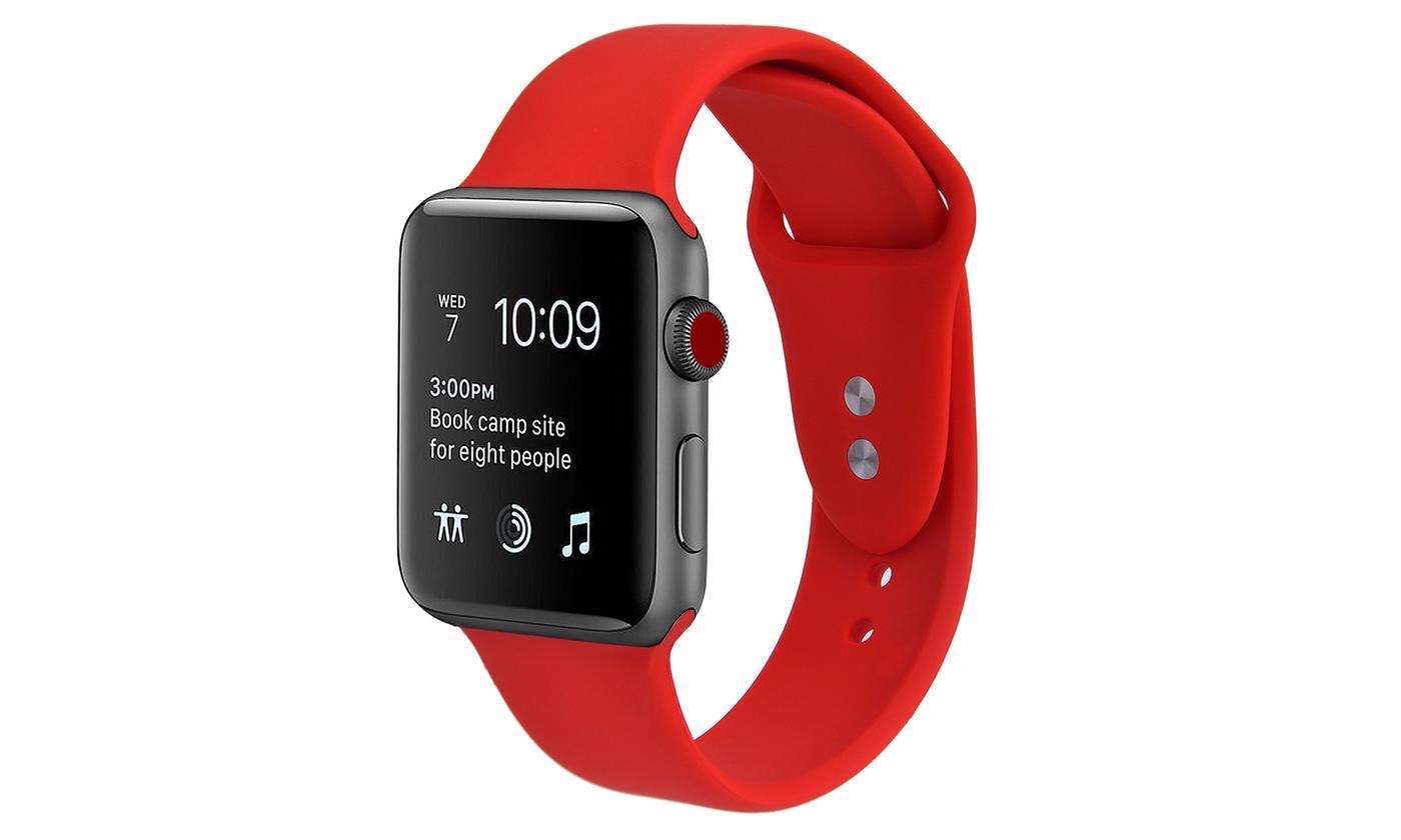 Silicone Sport Replacement Band for Apple Watch Series 1, 2, 3, & 4