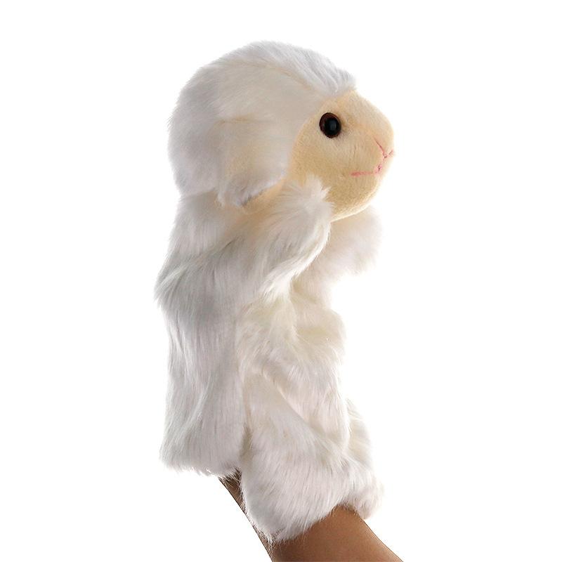 Baby Sheep White and Pink Stage Puppets, Playing and Teaching Plush Toys