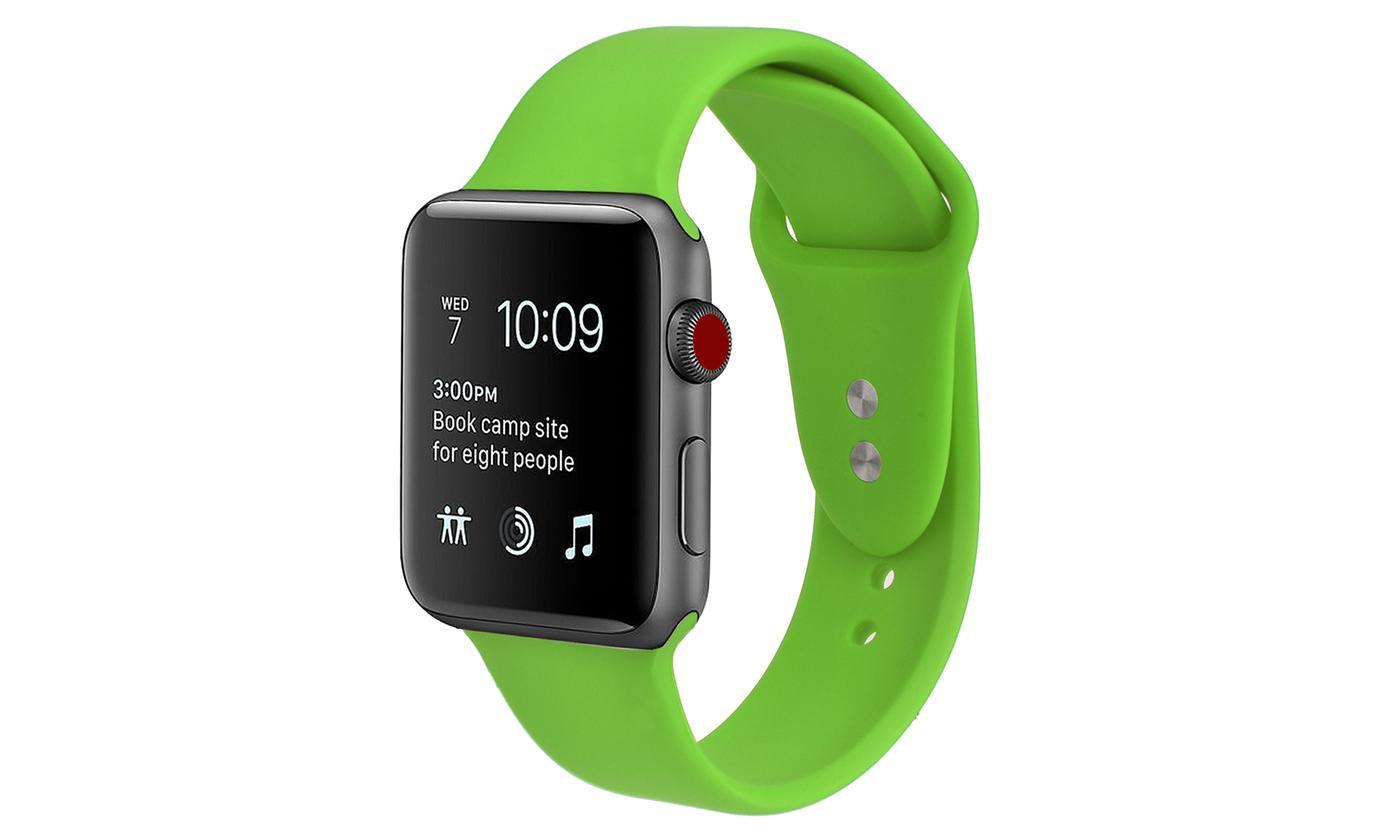 Silicone Sport Replacement Band for Apple Watch Series 1, 2, 3, & 4