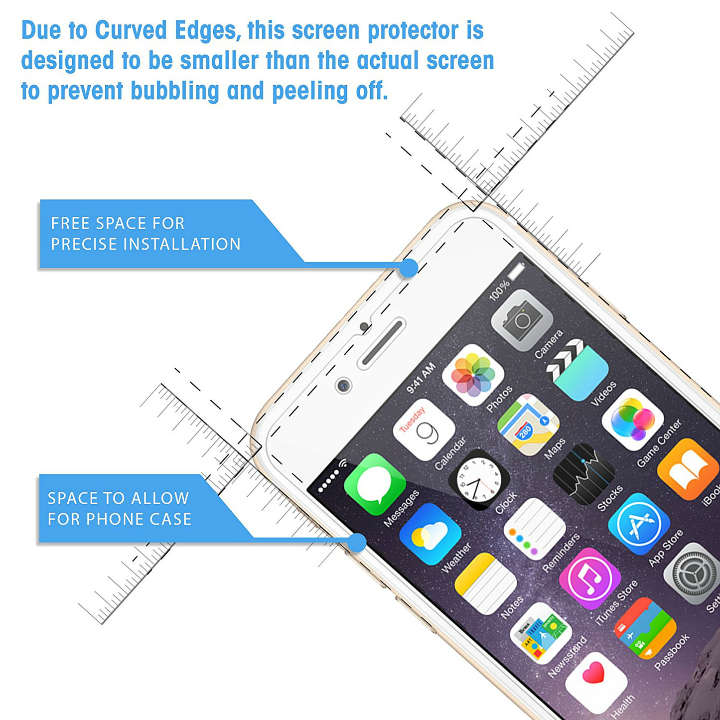 3 Pack Phone Glass Screen Protectors Scratch Free and Bubble Free
