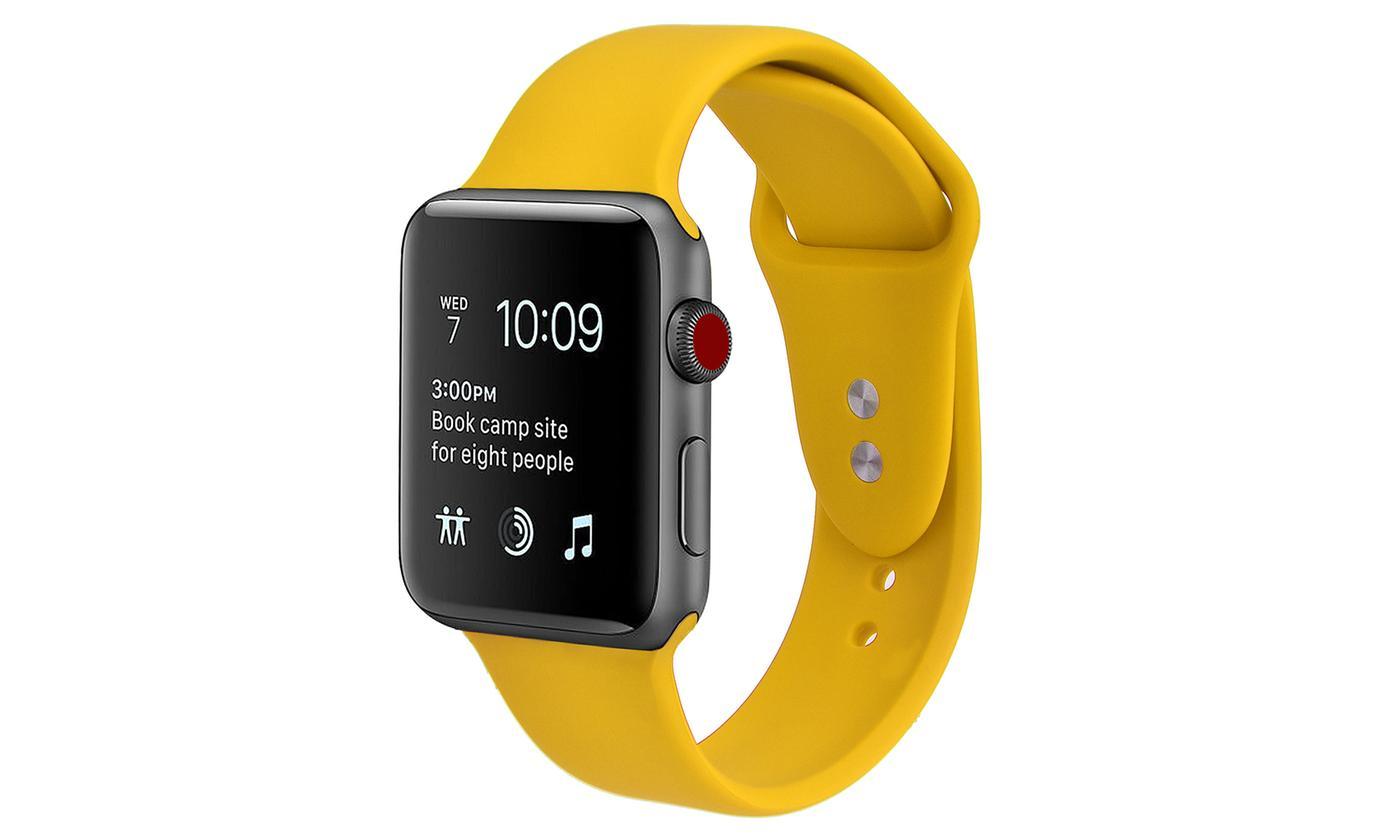 Silicone Sport Replacement Band for Apple Watch Series 1, 2, 3, & 4